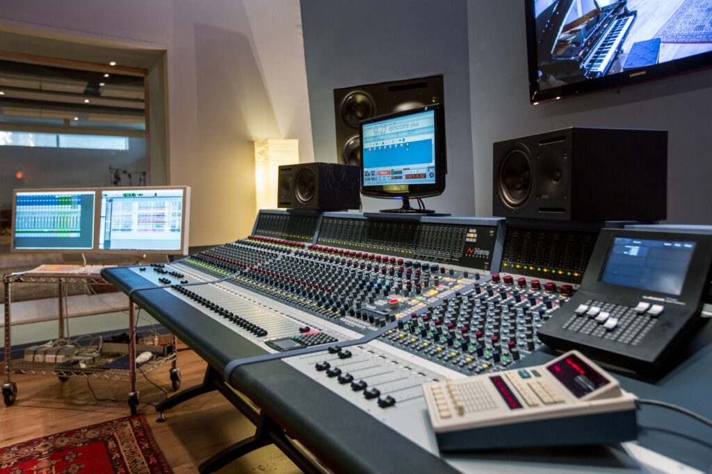 Console in studio