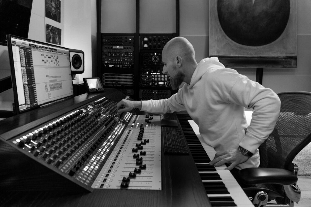 Michal with the Neve 8424
