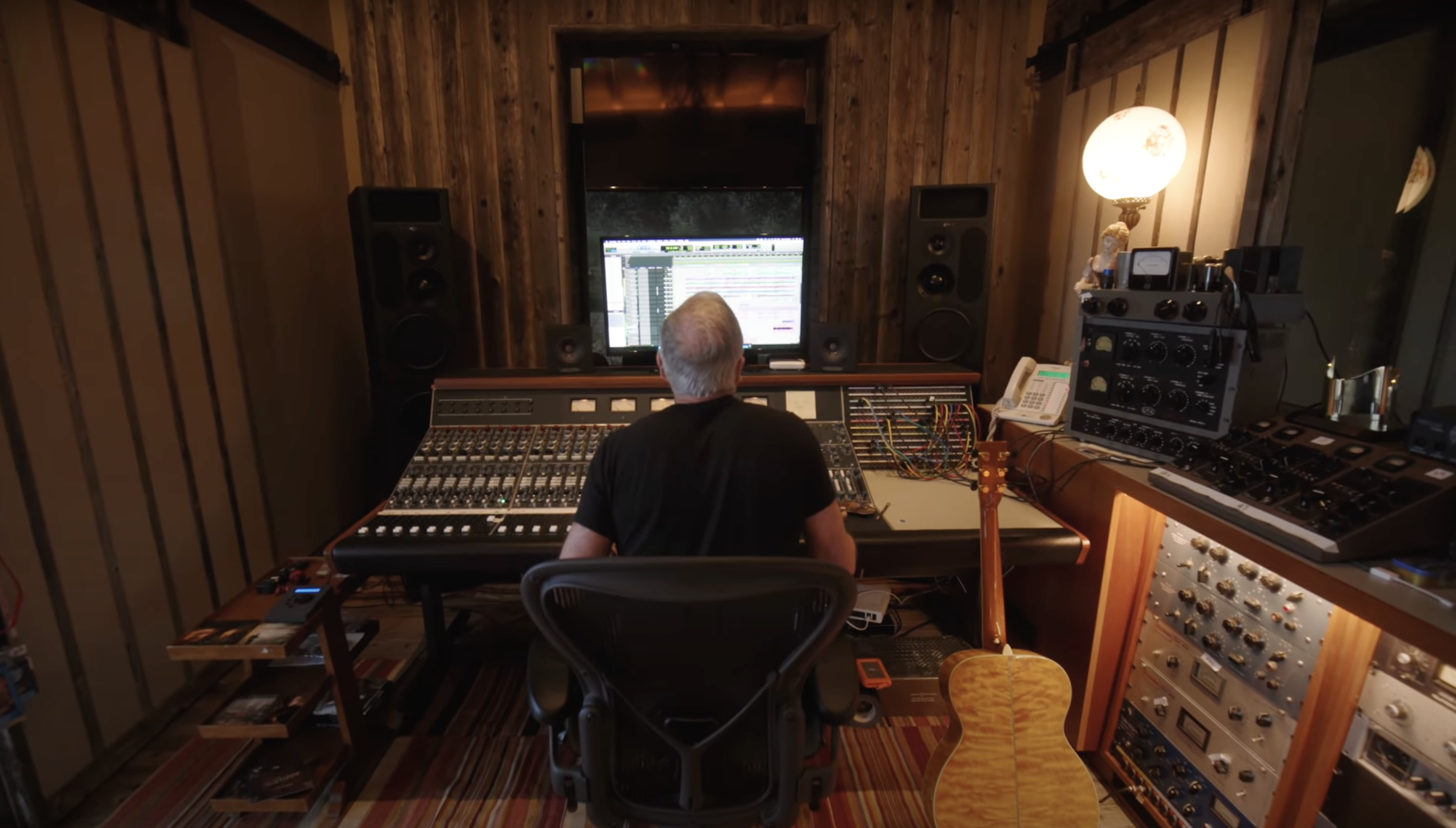 Michael Marquart behind a Neve console